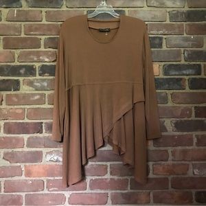 Fluide Paris | Brown Pullover Flowing Top -46 Chest